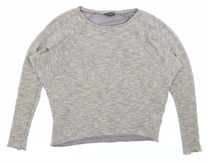 Womens UK Size 8 Topshop Grey Basic Blouse