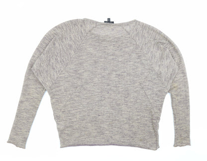 Womens UK Size 8 Topshop Grey Basic Blouse