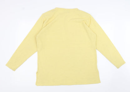 Womens UK Size One Size Fay Louise Yellow Pullover Jumper