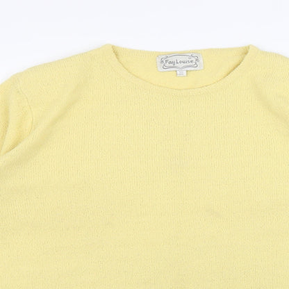 Womens UK Size One Size Fay Louise Yellow Pullover Jumper