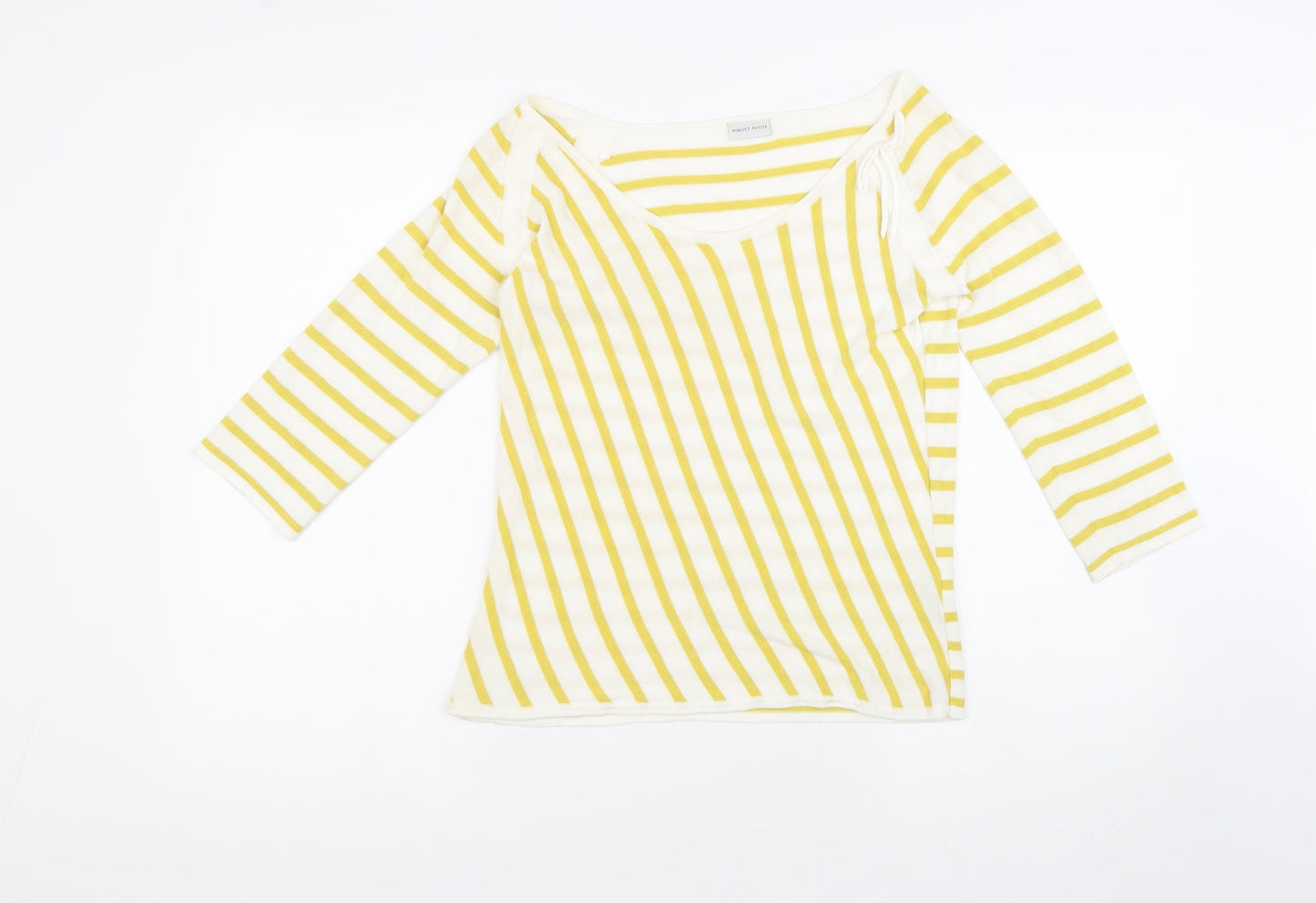 Womens UK Size S Minuet Petite Yellow Basic T-Shirt