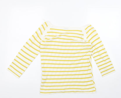 Womens UK Size S Minuet Petite Yellow Basic T-Shirt