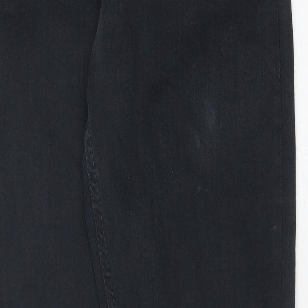 Topshop Womens Black Cotton Skinny Jeans Size 30 L32 in Regular Button