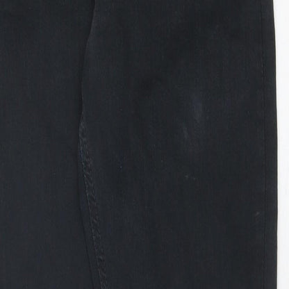 Topshop Womens Black Cotton Skinny Jeans Size 30 L32 in Regular Button