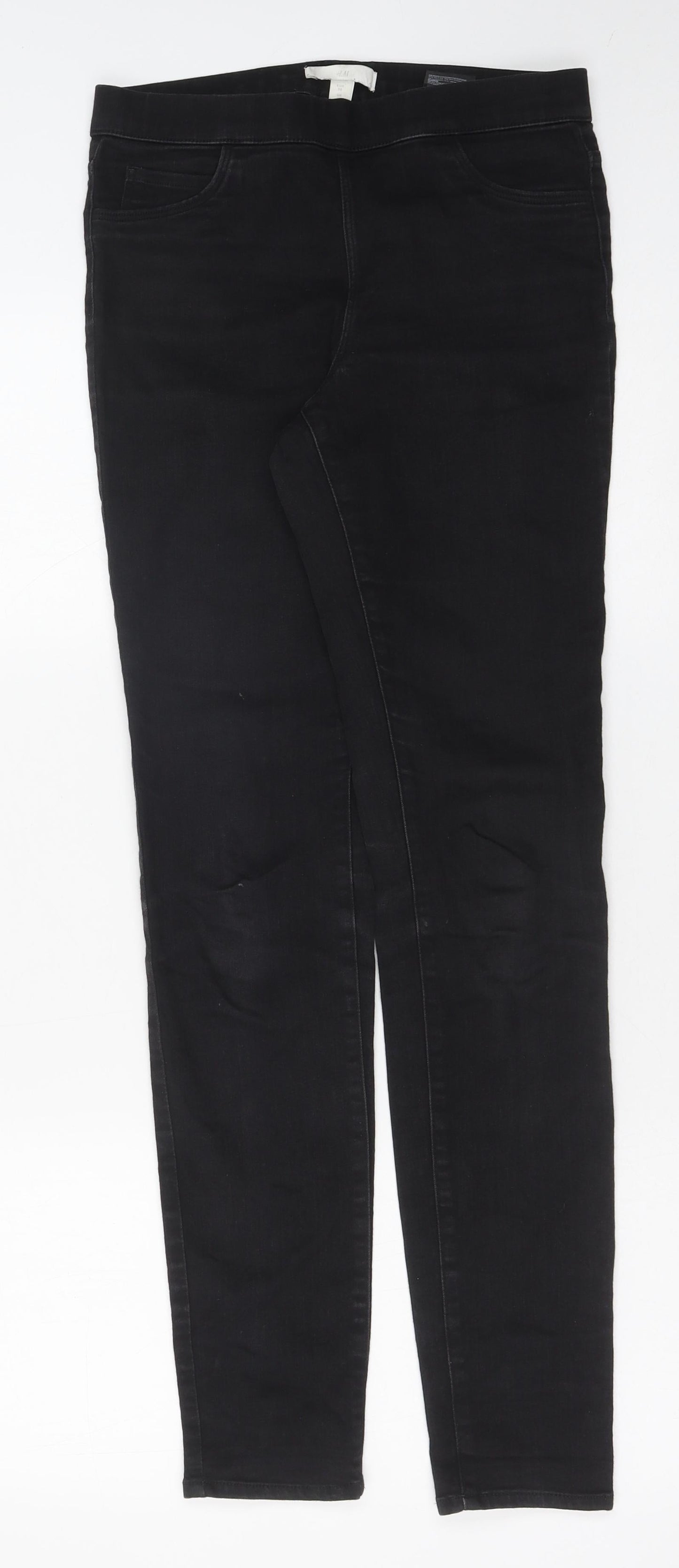 Womens UK Size 10 H&M Regular Fit Skinny Black Jeans