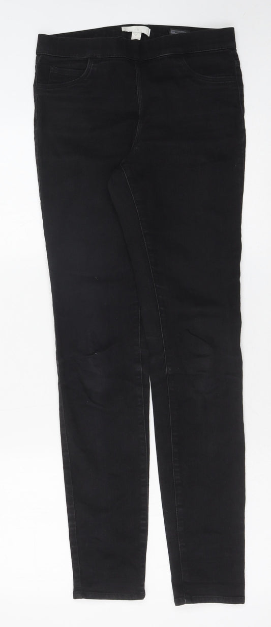 Womens UK Size 10 H&M Regular Fit Skinny Black Jeans