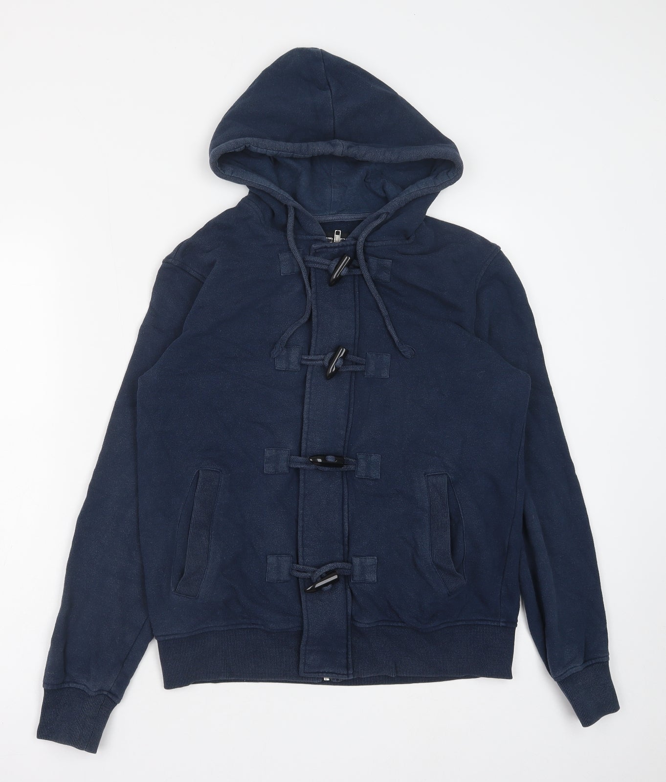Your Turn Mens Blue Cotton Pullover Hoodie Size S