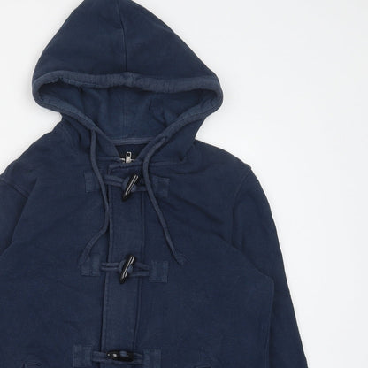 Your Turn Mens Blue Cotton Pullover Hoodie Size S