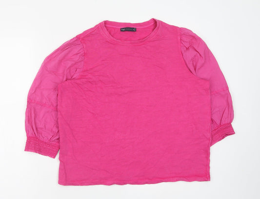 Womens UK Size 12 Marks and Spencer Pink Basic T-Shirt