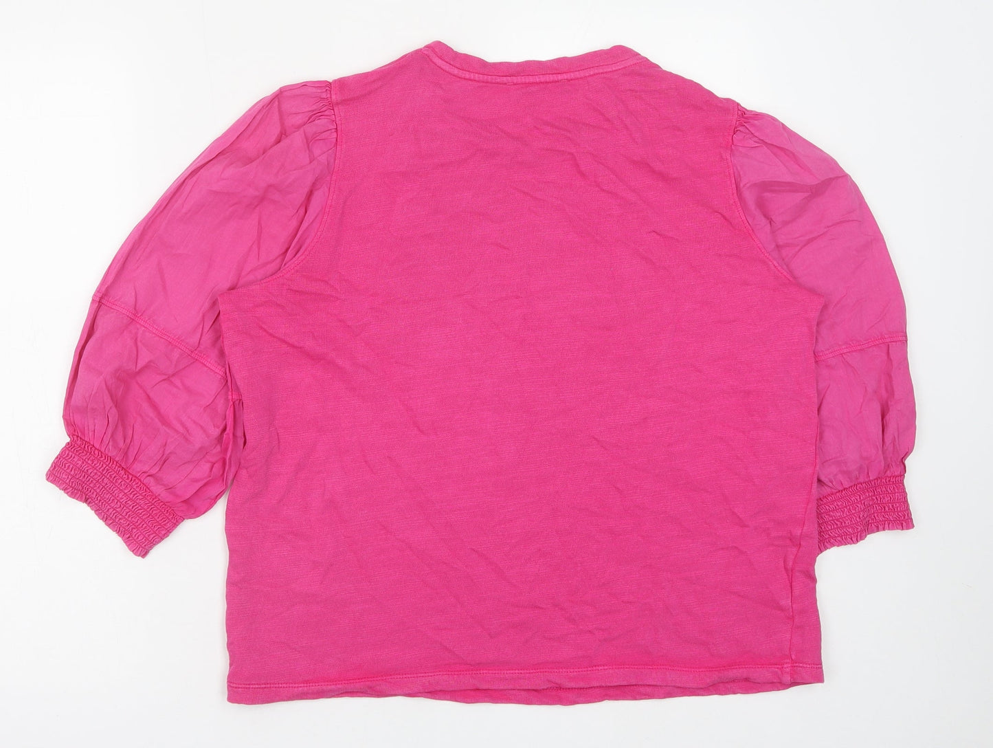 Womens UK Size 12 Marks and Spencer Pink Basic T-Shirt