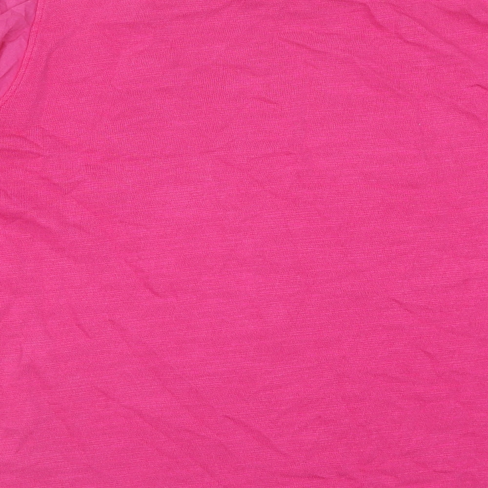 Womens UK Size 12 Marks and Spencer Pink Basic T-Shirt