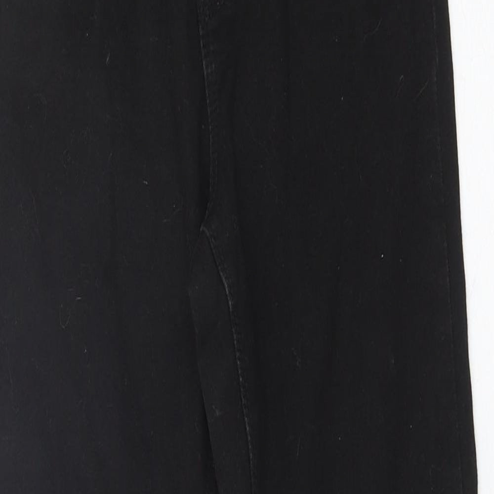 Denim & Co. Womens Black Cotton Skinny Jeans Size 8 L26 in Regular Button