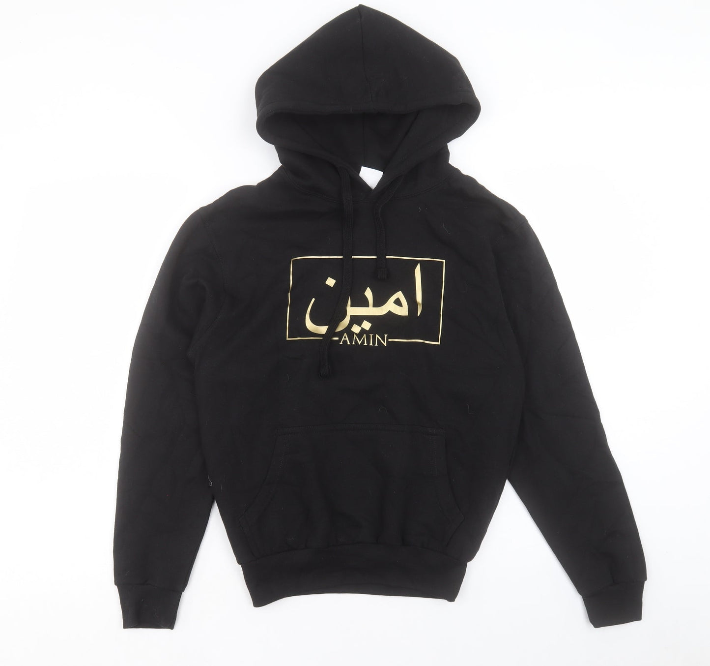 Famona Womens Black Cotton Pullover Hoodie Size XS Pullover