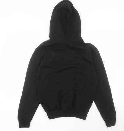 Famona Womens Black Cotton Pullover Hoodie Size XS Pullover