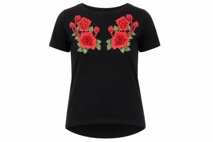 Womens UK Size 8 Select Black Basic T-Shirt