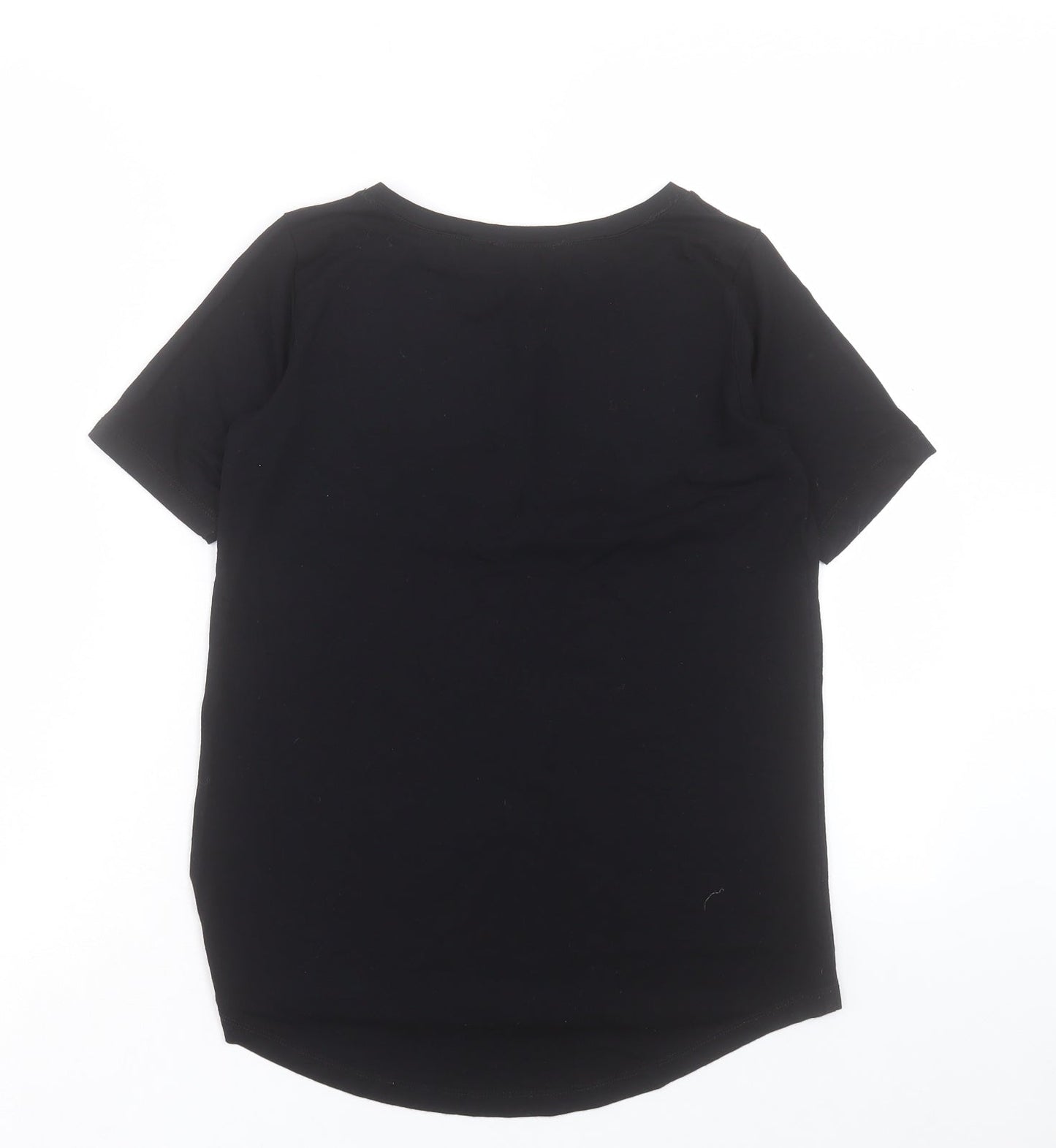 Womens UK Size 8 Select Black Basic T-Shirt