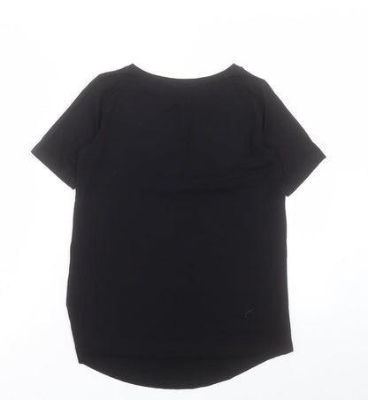 Womens UK Size 8 Select Black Basic T-Shirt