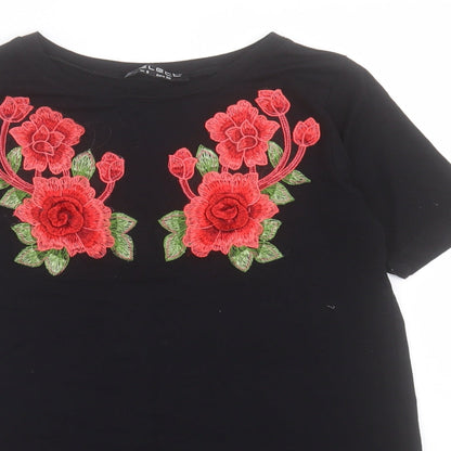 Womens UK Size 8 Select Black Basic T-Shirt