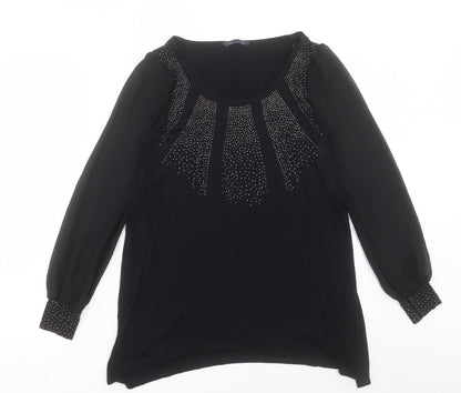 Womens UK Size 10 Marks and Spencer Black Basic Blouse