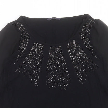 Womens UK Size 10 Marks and Spencer Black Basic Blouse