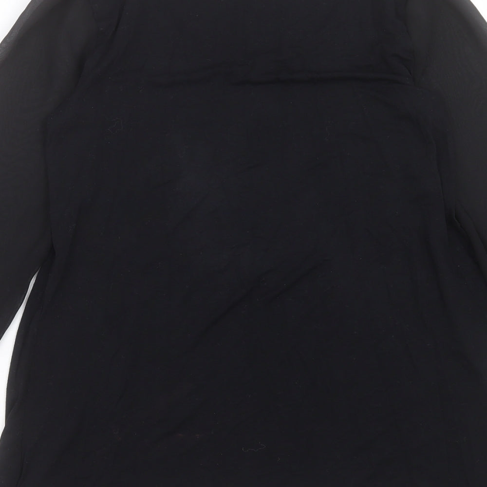 Womens UK Size 10 Marks and Spencer Black Basic Blouse