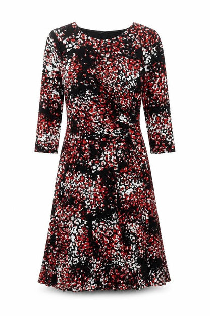 Roman Womens Multicoloured Animal Print Viscose Shift Size 10 Round Neck Pullover - Leopard Print