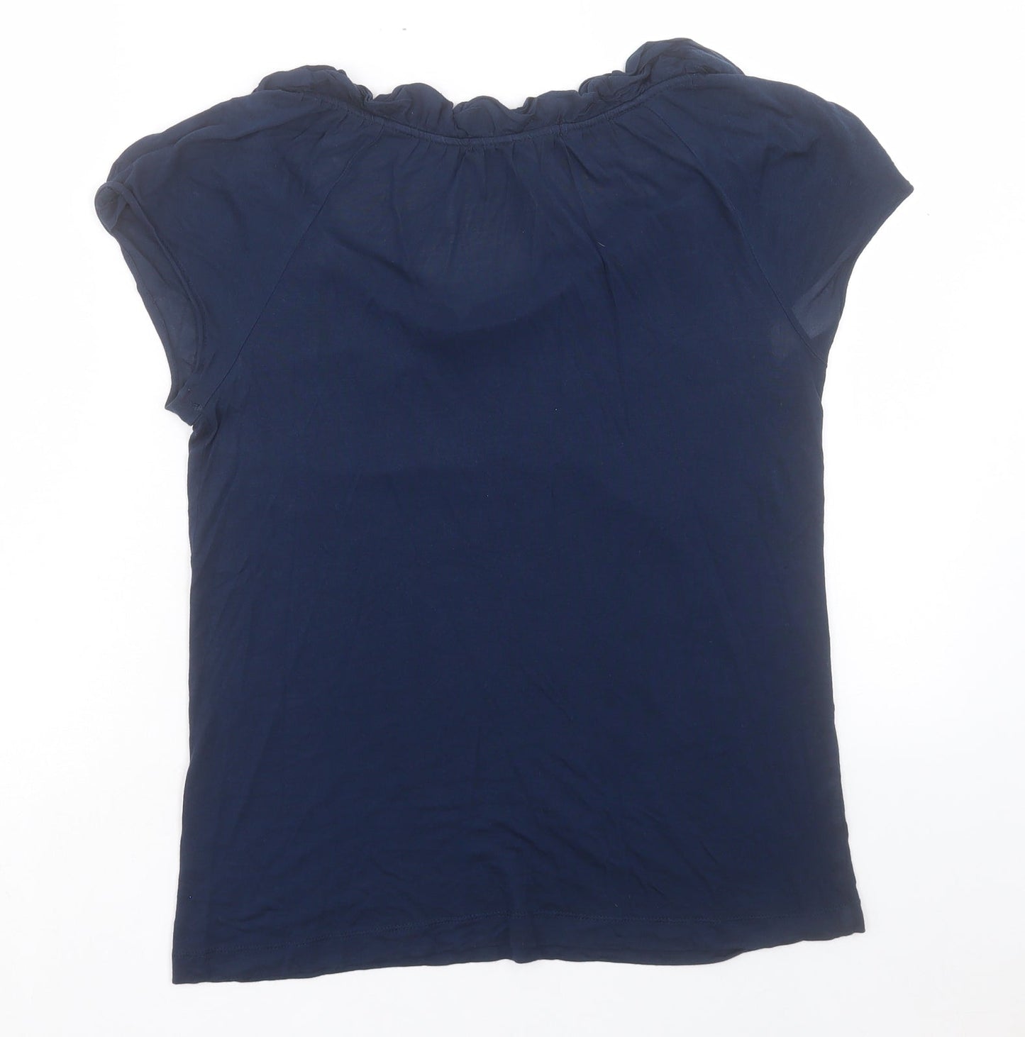 BDG Womens Blue Viscose Basic T-Shirt Size S Boat Neck