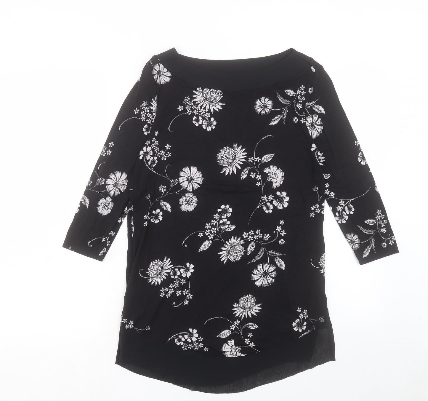 Womens UK Size 8 Marks and Spencer Black Basic Blouse