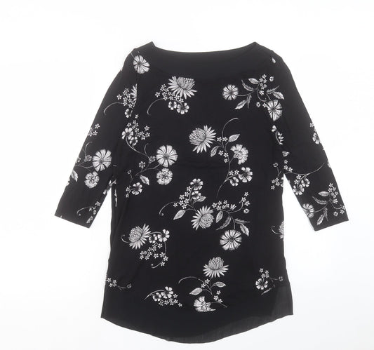 Womens UK Size 8 Marks and Spencer Black Basic Blouse