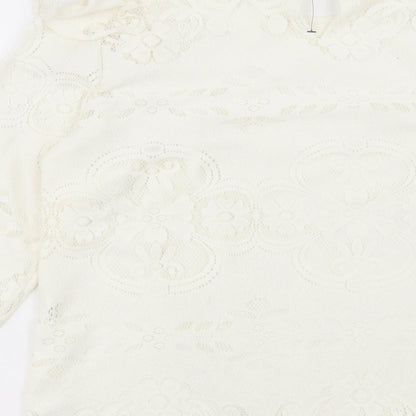 Womens UK Size 12 Preworn White Basic Blouse