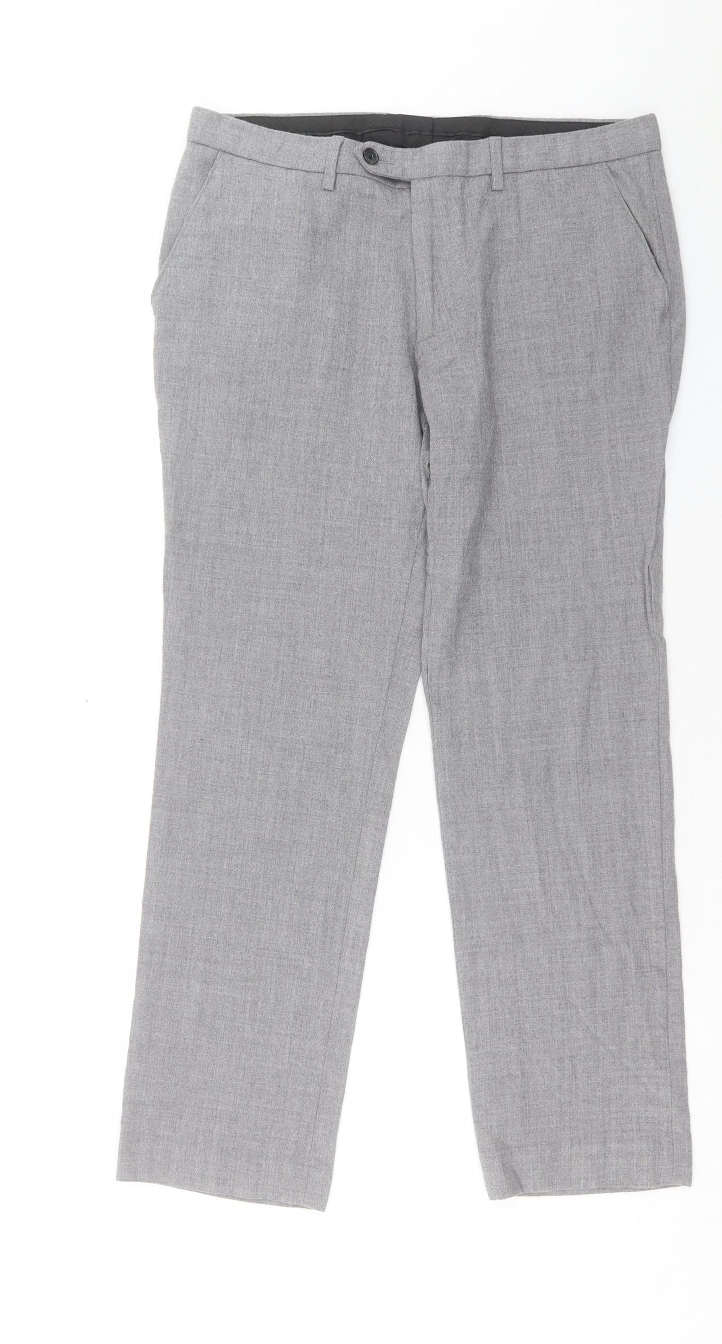 Womens UK Size 32 in Preworn Regular Fit  Grey Trousers