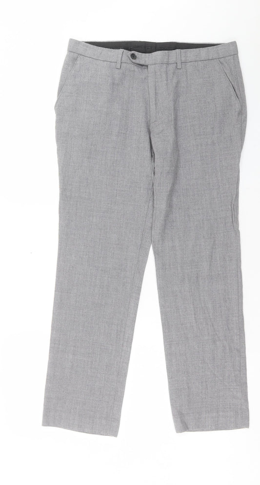 Womens UK Size 32 in Preworn Regular Fit  Grey Trousers