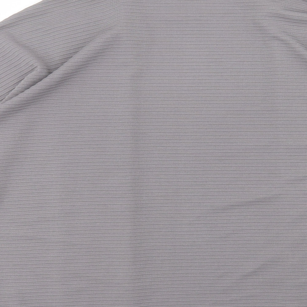 SheIn Womens Grey V-Neck Polyester Cardigan Jumper Size S