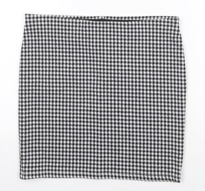 Atmosphere Womens Black Geometric Polyester A-Line Skirt Size 10