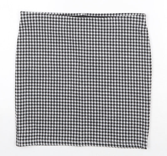 Atmosphere Womens Black Geometric Polyester A-Line Skirt Size 10