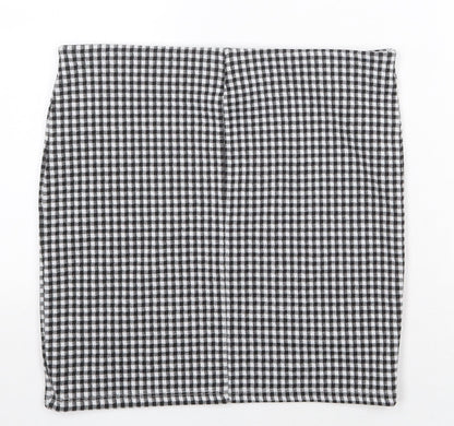 Atmosphere Womens Black Geometric Polyester A-Line Skirt Size 10