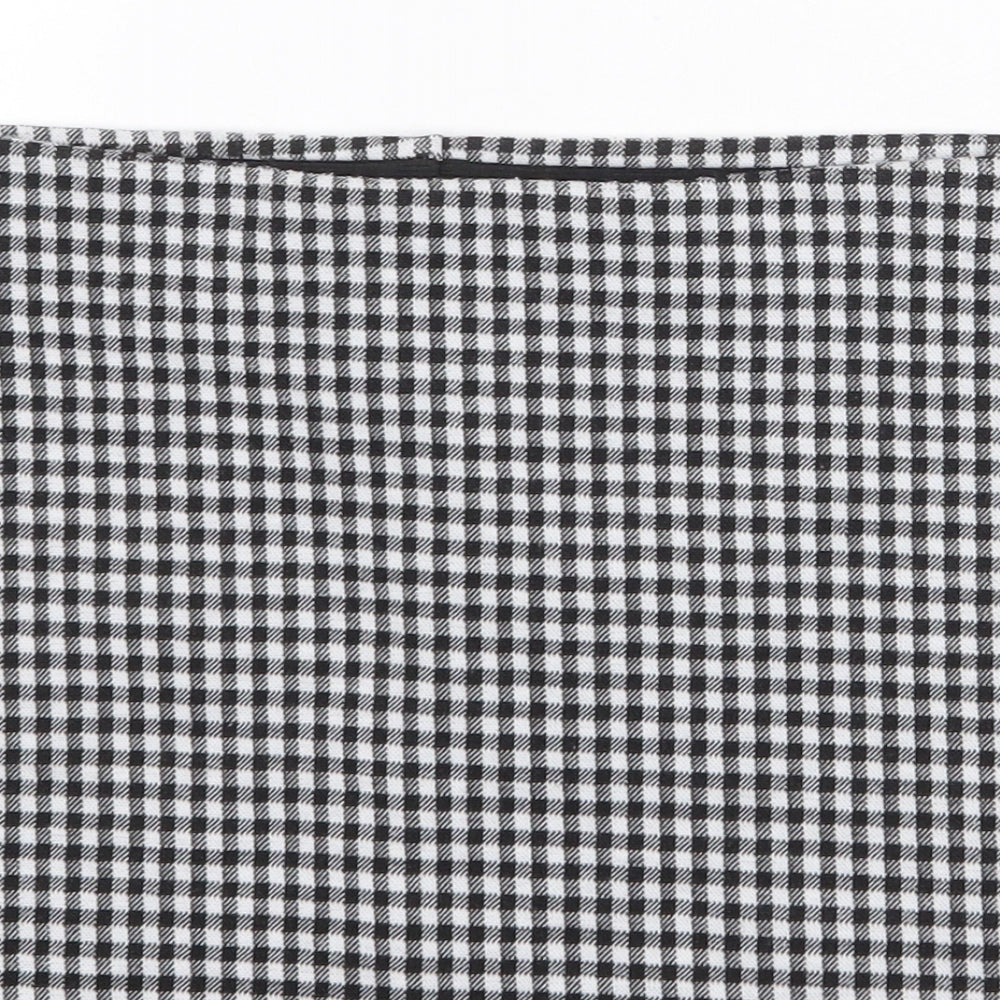 Atmosphere Womens Black Geometric Polyester A-Line Skirt Size 10