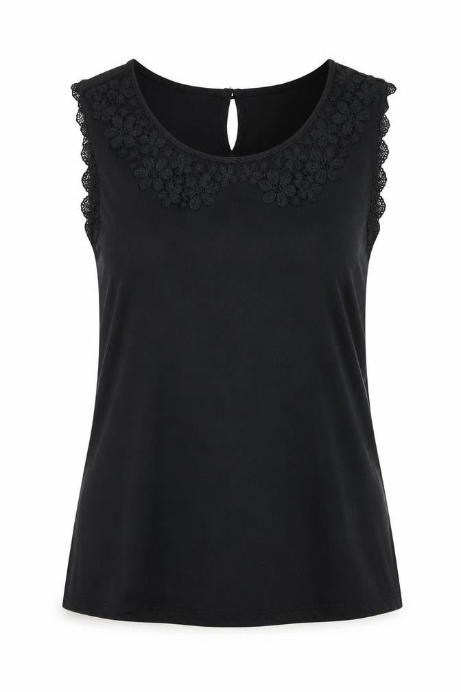 Womens UK Size 8 Topshop Black Basic Tank