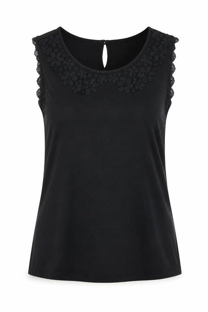 Womens UK Size 8 Topshop Black Basic Tank