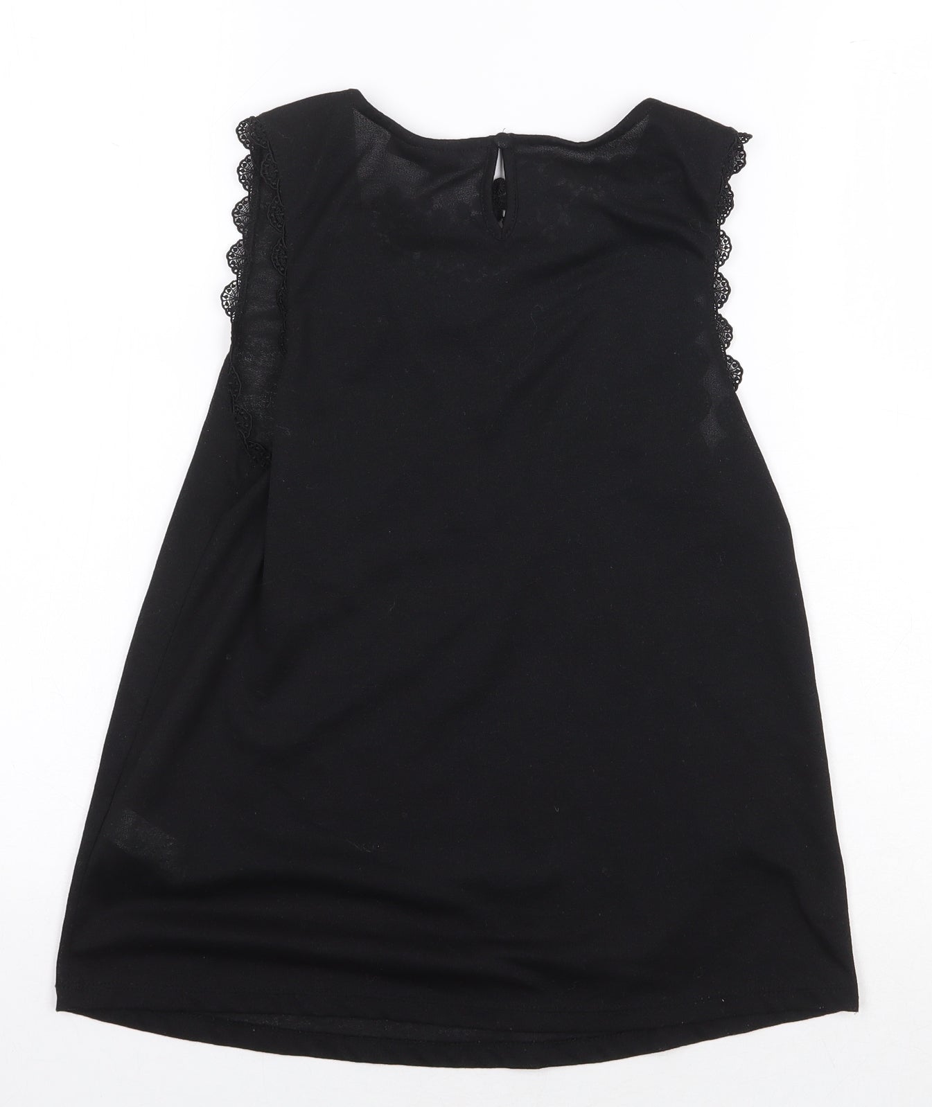 Womens UK Size 8 Topshop Black Basic Tank