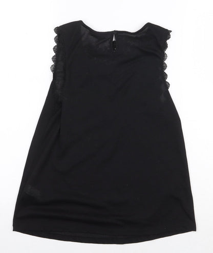 Womens UK Size 8 Topshop Black Basic Tank