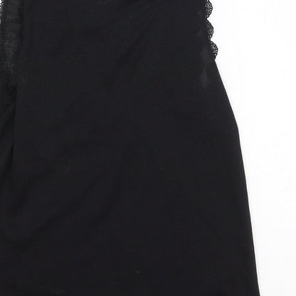 Womens UK Size 8 Topshop Black Basic Tank