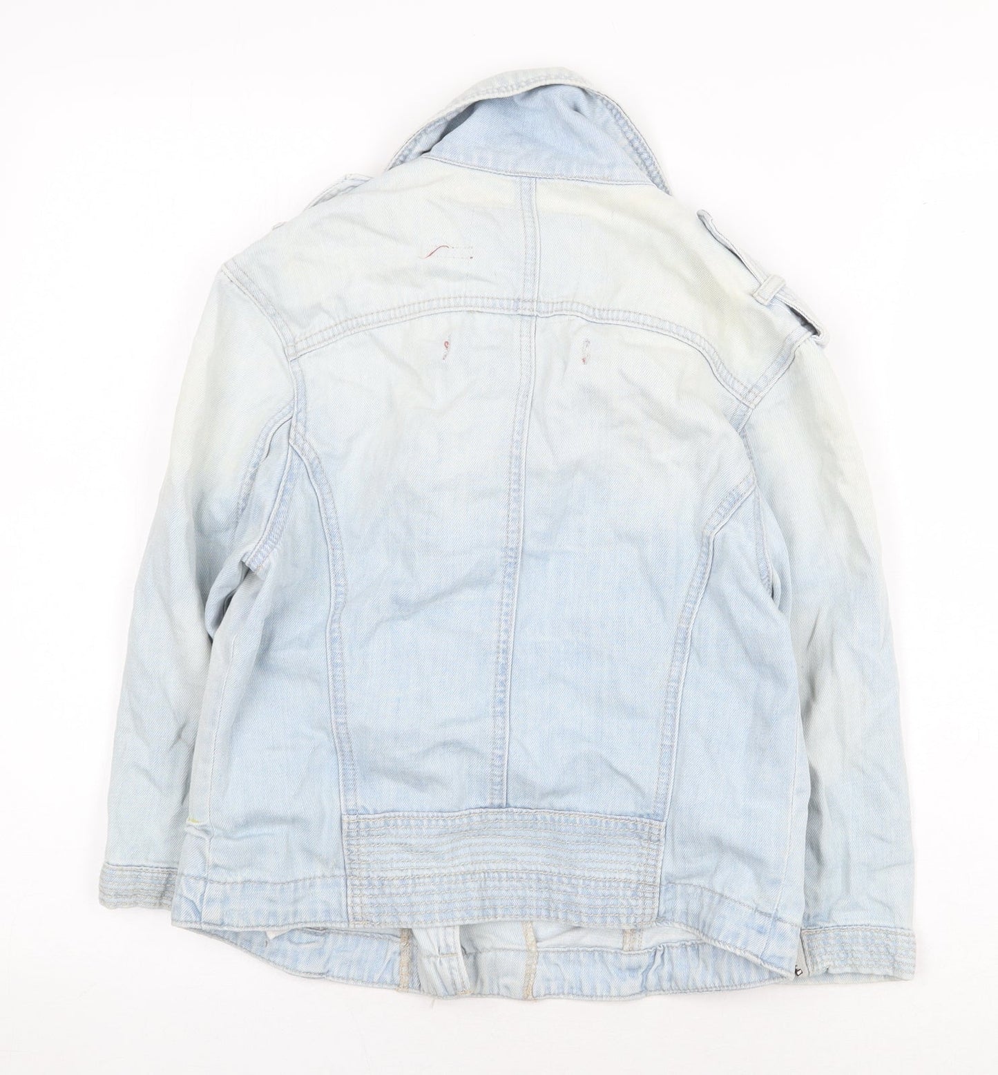 Preworn Womens Blue Jacket Size 8 Zip