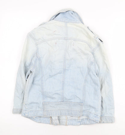 Preworn Womens Blue Jacket Size 8 Zip