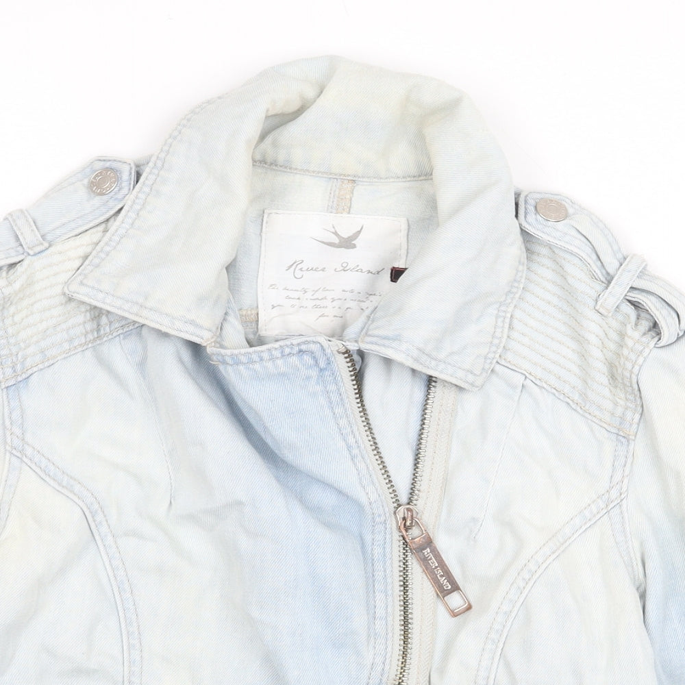 Preworn Womens Blue Jacket Size 8 Zip