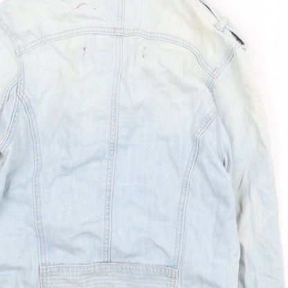 Preworn Womens Blue Jacket Size 8 Zip