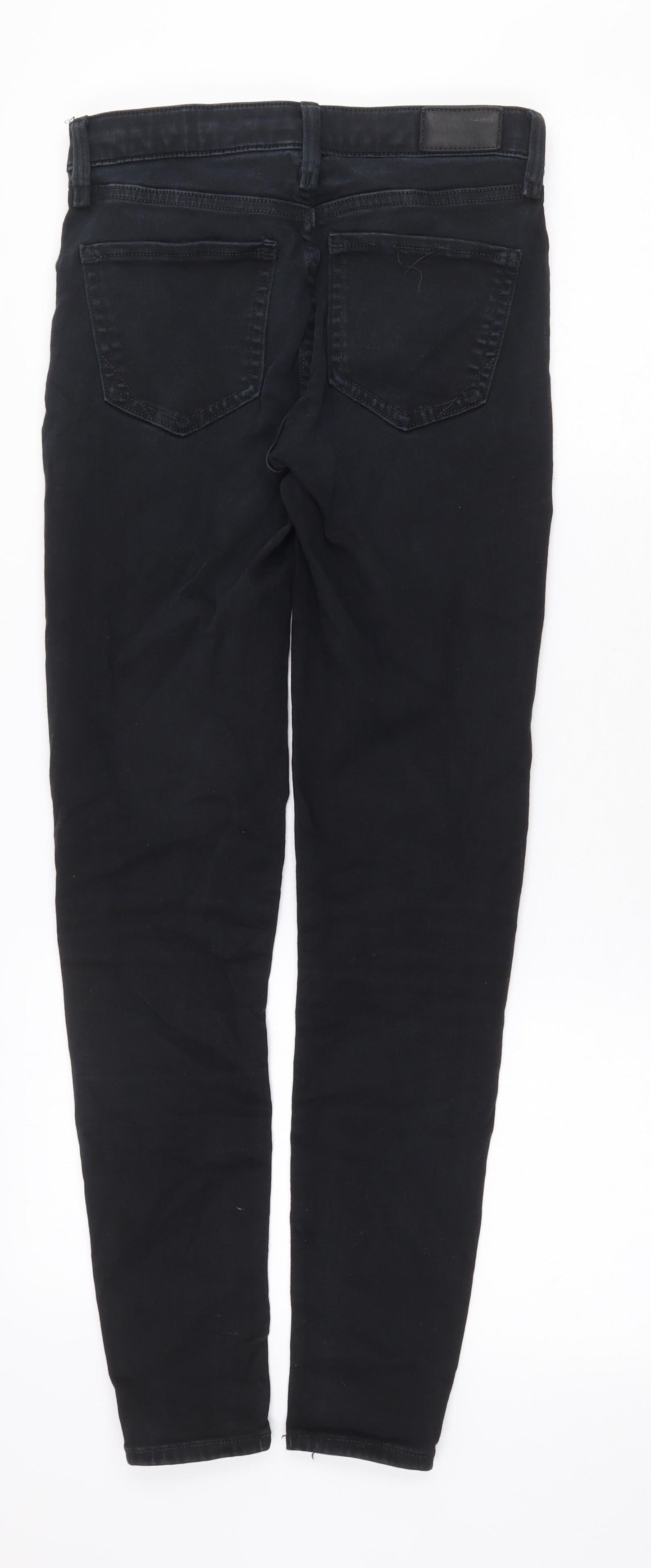 River Island Womens Black Cotton Skinny Jeans Size 8 Regular Zip