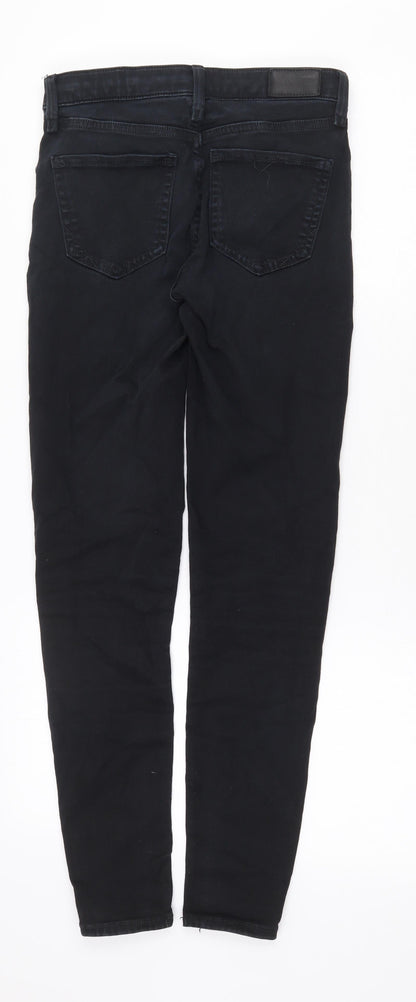 River Island Womens Black Cotton Skinny Jeans Size 8 Regular Zip