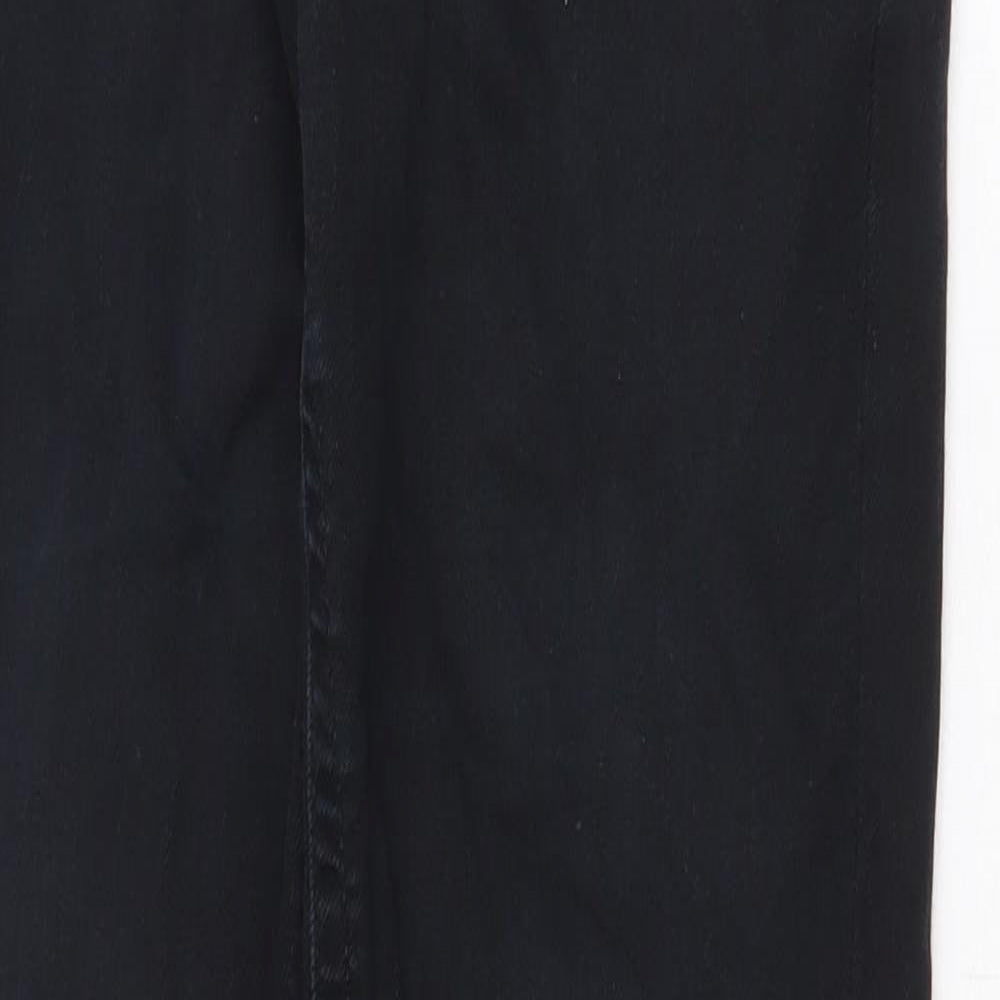 River Island Womens Black Cotton Skinny Jeans Size 8 Regular Zip
