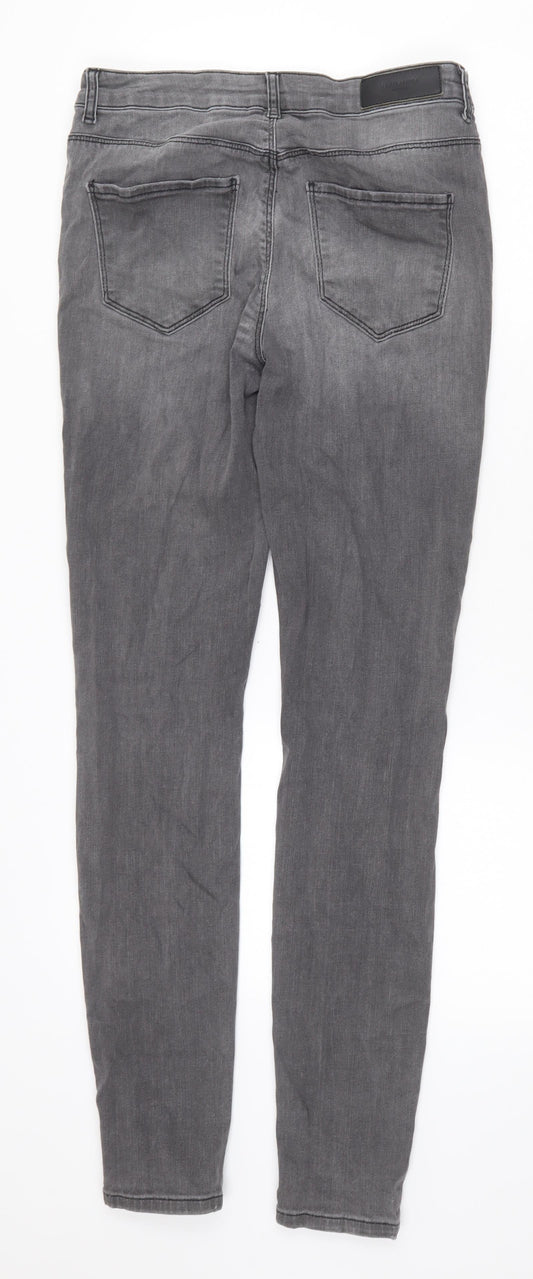 Vera Moda Mens Grey Cotton Skinny Jeans Size 28 in Regular Zip